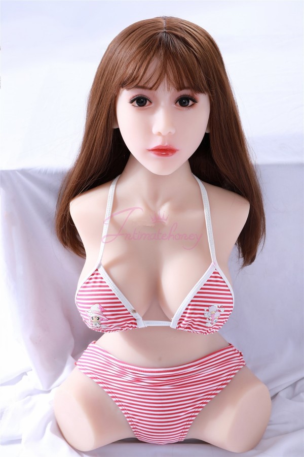 Neueste realistische 3D-Half-Body voller Silikon Sexpuppe mit schönen Gesicht
