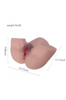 INGRID Lifelike Masturbator Sex Doll with Big Ass Tight Canals for Men Masturbation Vagina Anal Sex