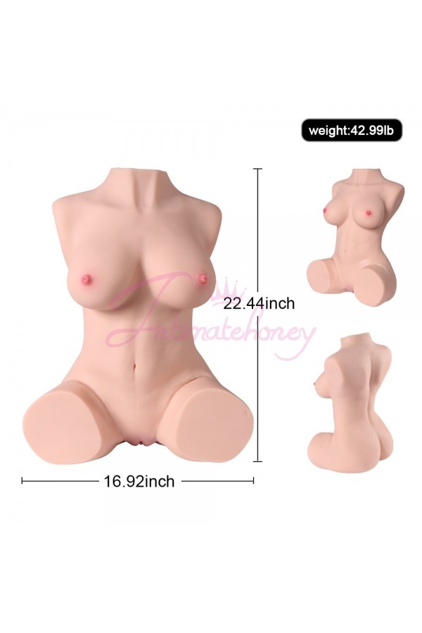Dannia Realistica bambola del sesso per metà del corpo 20KG, figa morbida e stretta come donne vere