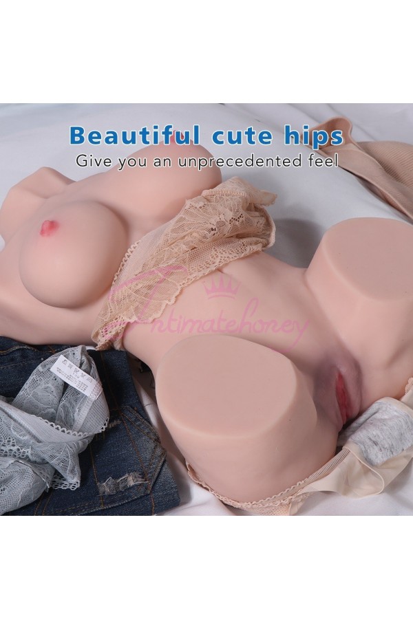 Jessie 7kg Realistische 3D-mannelijke masturbator, sekspop met half lichaam met vagina en anaal