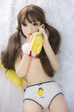 Hebe Pequeña muñeca de sexo TPE linda y bonita más joven con pecho plano 3.28 pies (100 cm)